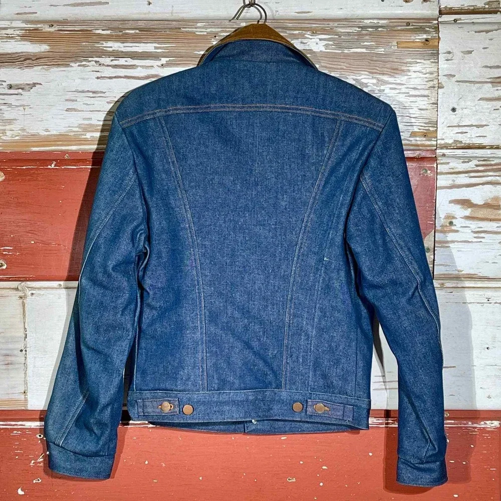 RARE 70s USA Vintage Wrangler No Fault Denim Blanket Lined Jacket - Picture 4 of 9